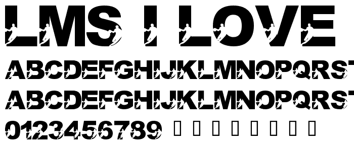LMS I Love This Game font